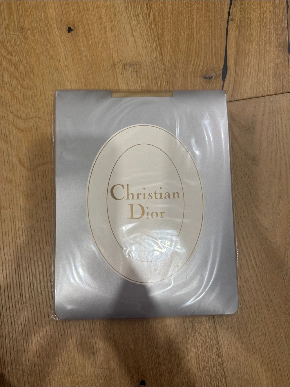 Dior Beige Sheer Hosiery with Gold 'CD' Logo